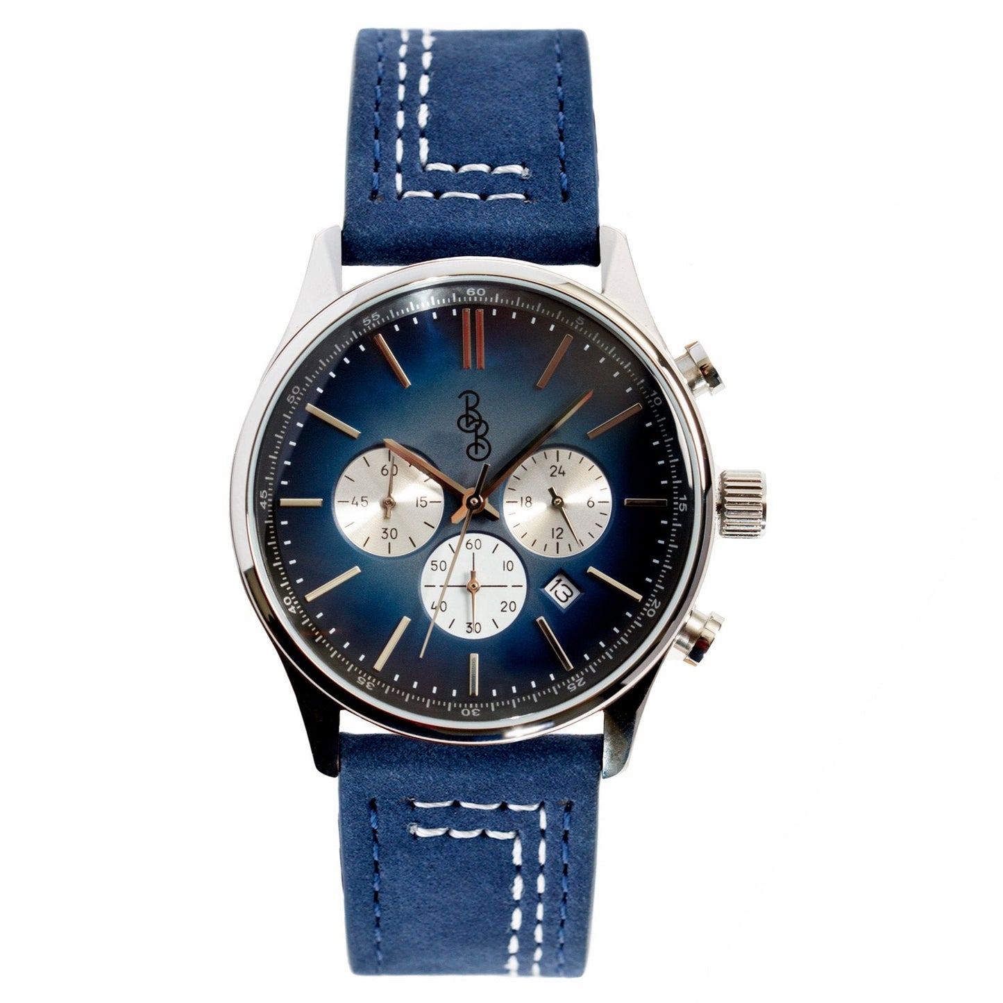 Niebieski retro chronograf