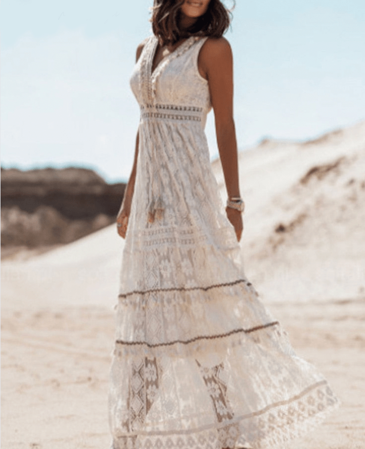 Boho Lace Dress with Flowing Silhouette – Elegant and Romantic Women's Dress 2