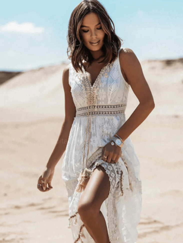 Boho Lace Dress with Flowing Silhouette – Elegant and Romantic Women's Dress 6