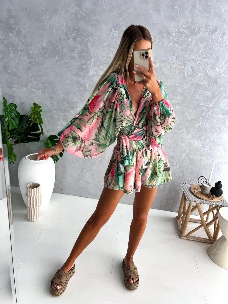 Boho Lace Playsuit for Women | Lightweight Summer Jumpsuit with Chic Detailing 1