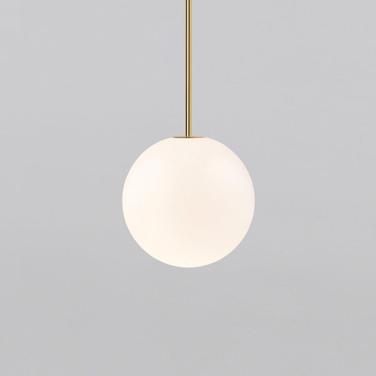 Brass Pendant Lamp | Mouth-Blown Opal Glass for Modern Pendant Lighting 16