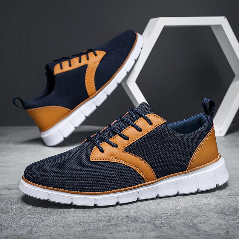 Breathable Hybrid Mesh Sneakers with Cushioned Insole and Flexible Rubber Sole for Casual Comfort and Style 4