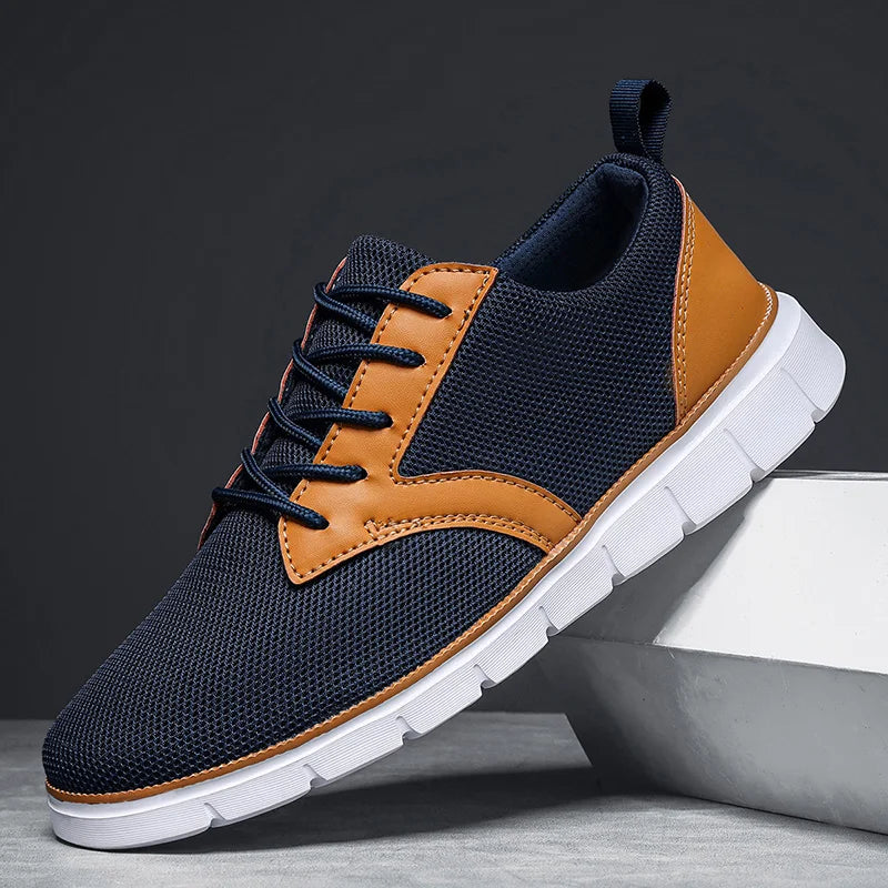 Breathable Hybrid Mesh Sneakers with Cushioned Insole and Flexible Rubber Sole for Casual Comfort and Style 5