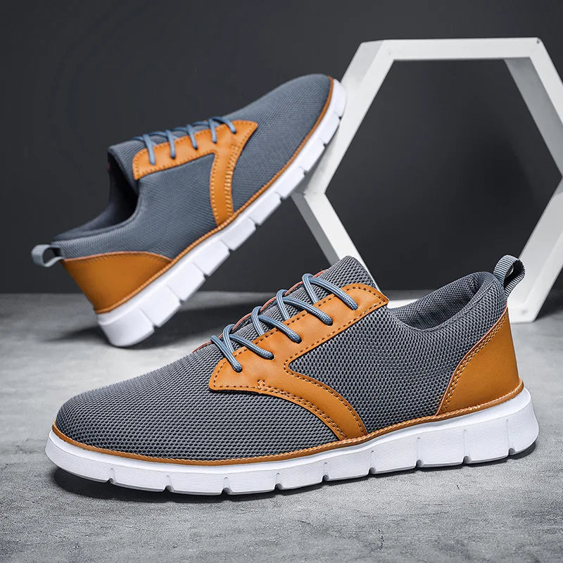 Breathable Hybrid Mesh Sneakers with Cushioned Insole and Flexible Rubber Sole for Casual Comfort and Style 8