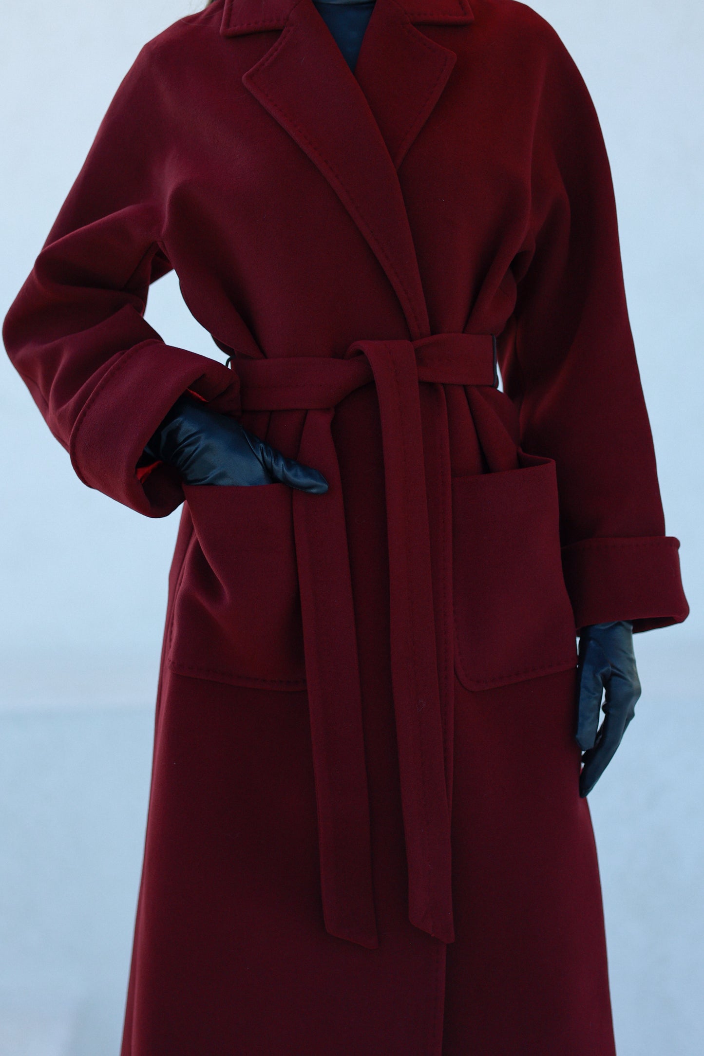Cappotto lungo in misto lana e cashmere Angelina