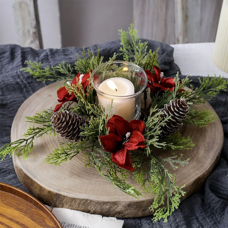 Candle Holder | Wreath-Shaped Design for Festive Table Decor 1