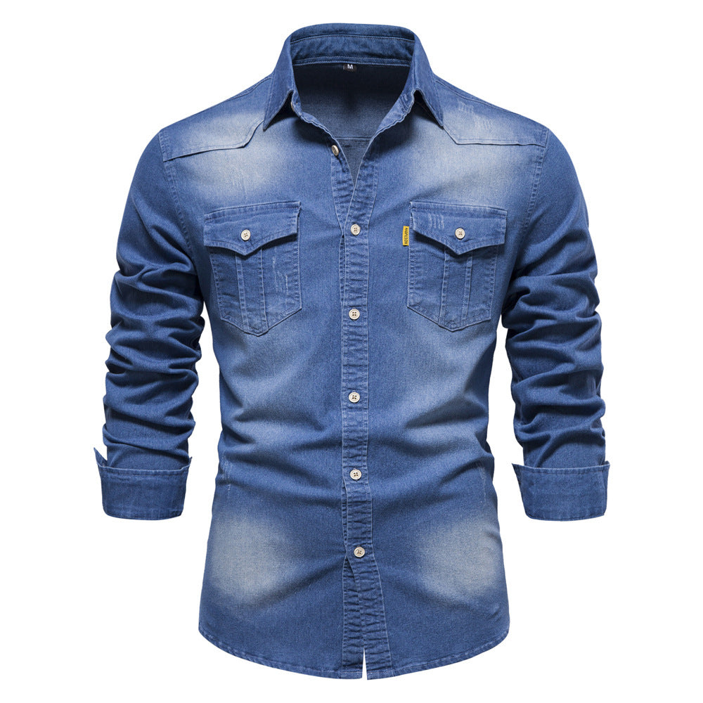 Casual Denim Shirt | Soft Fabric with Button Placket & Relaxed Fit 3