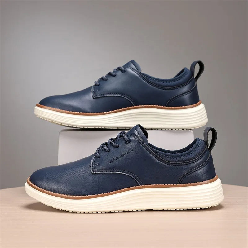 Casual Leather Oxford Shoes for Men | Non-Slip, Breathable, Thick Sole 1