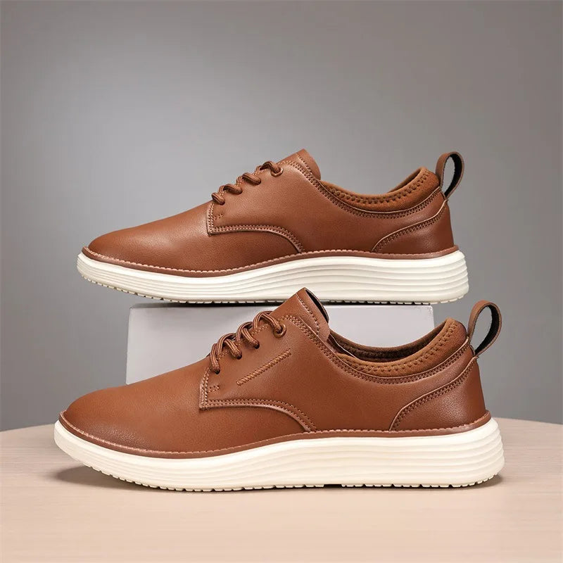 Casual Leather Oxford Shoes for Men | Non-Slip, Breathable, Thick Sole 2