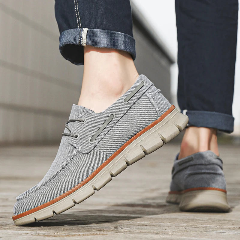 Casual Men's Sneakers | Breathable Canvas Boat Shoes with Non-Slip Soft Sole 3