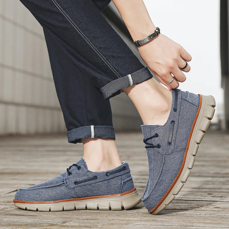 Casual Men's Sneakers | Breathable Canvas Boat Shoes with Non-Slip Soft Sole 5