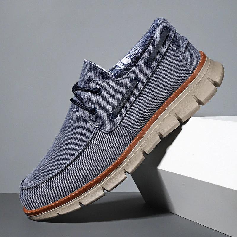 Casual Men's Sneakers | Breathable Canvas Boat Shoes with Non-Slip Soft Sole 7