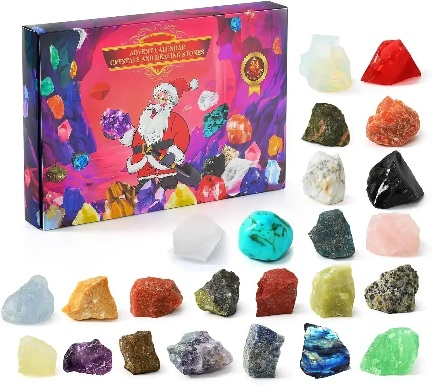 Children's Advent Calendar | 24 Unique Natural Gemstones for Exploration 1