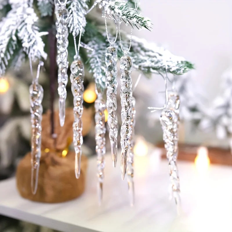 Christmas Decoration Set | Crystal Clear Icicle Ornaments for Festive Decor 5