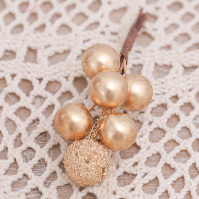 Christmas Decorations | 10 Golden Berry Ornaments for Tree & Wreaths 0