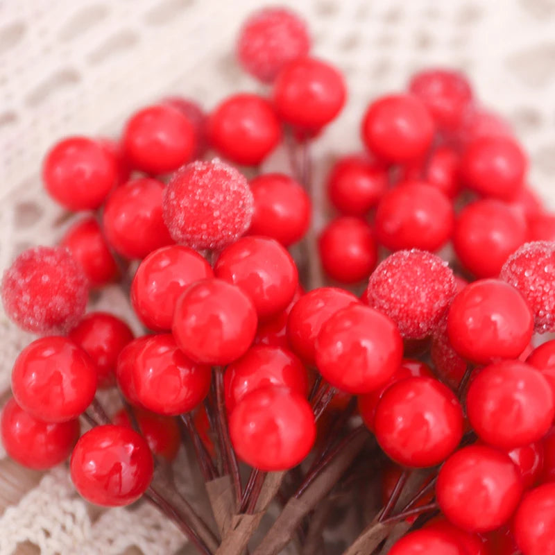 Christmas Decorations | 10 Golden Berry Ornaments for Tree & Wreaths 3