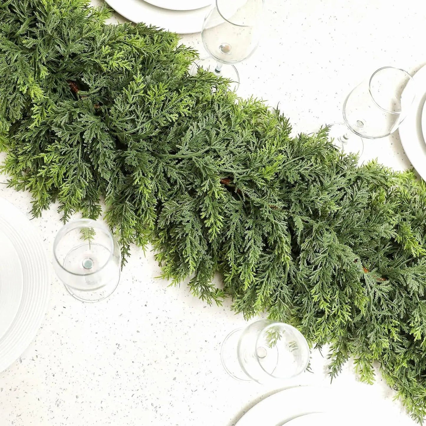 Christmas Garland | Elegant Cypress Leaves for Festive Decor 1