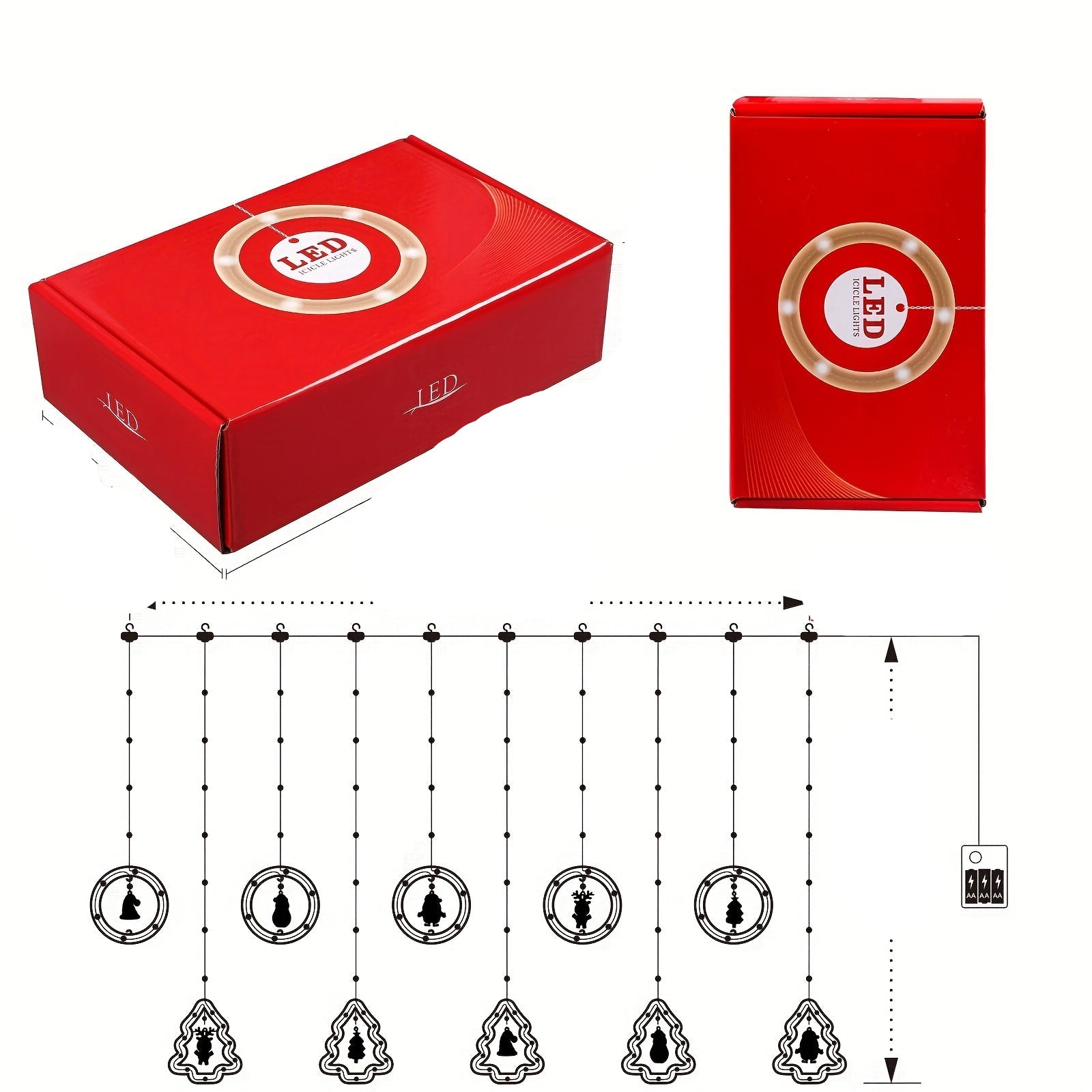 Christmas Greeting Ring | 3.0m LED Lighting with Mini Figures 0