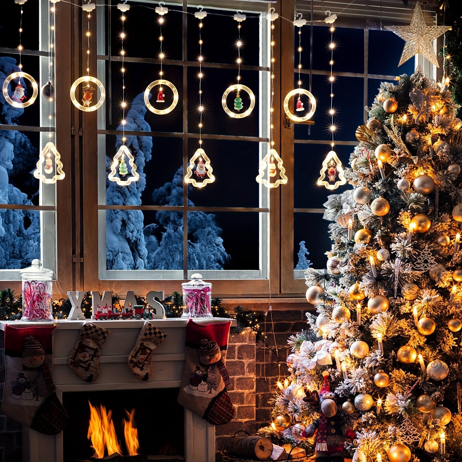 Christmas Greeting Ring | 3.0m LED Lighting with Mini Figures 3