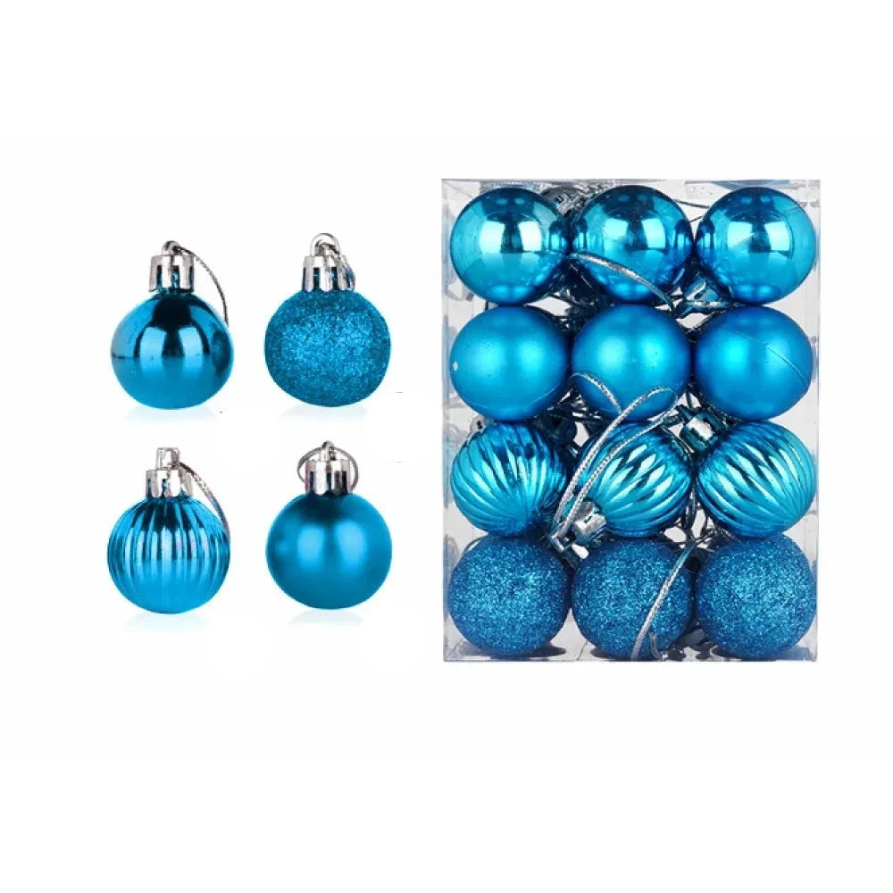 Christmas Ornaments Set | 24 Elegant Baubles for Tree Decorations 12