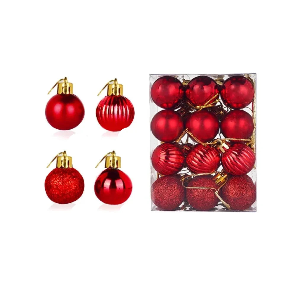Christmas Ornaments Set | 24 Elegant Baubles for Tree Decorations 13