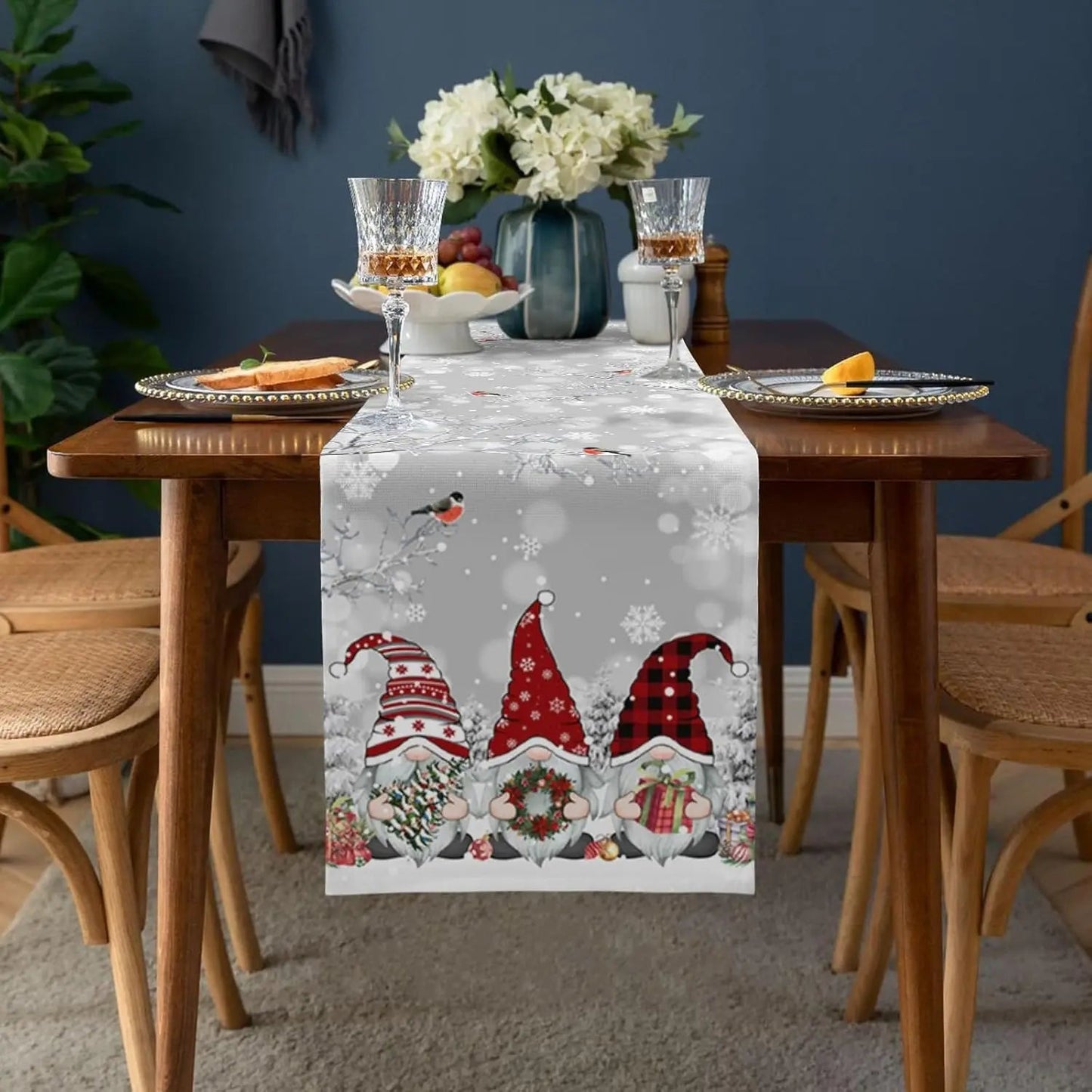 Christmas Table Runner | Elegant Snowflake Design for Festive Decor 1