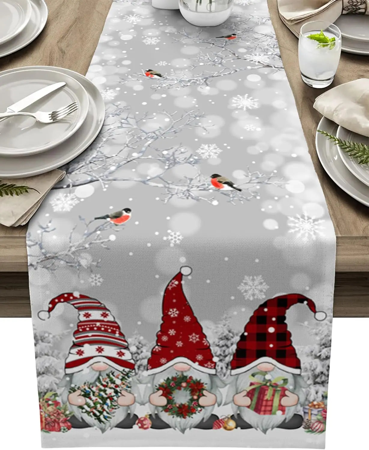 Christmas Table Runner | Elegant Snowflake Design for Festive Decor 3