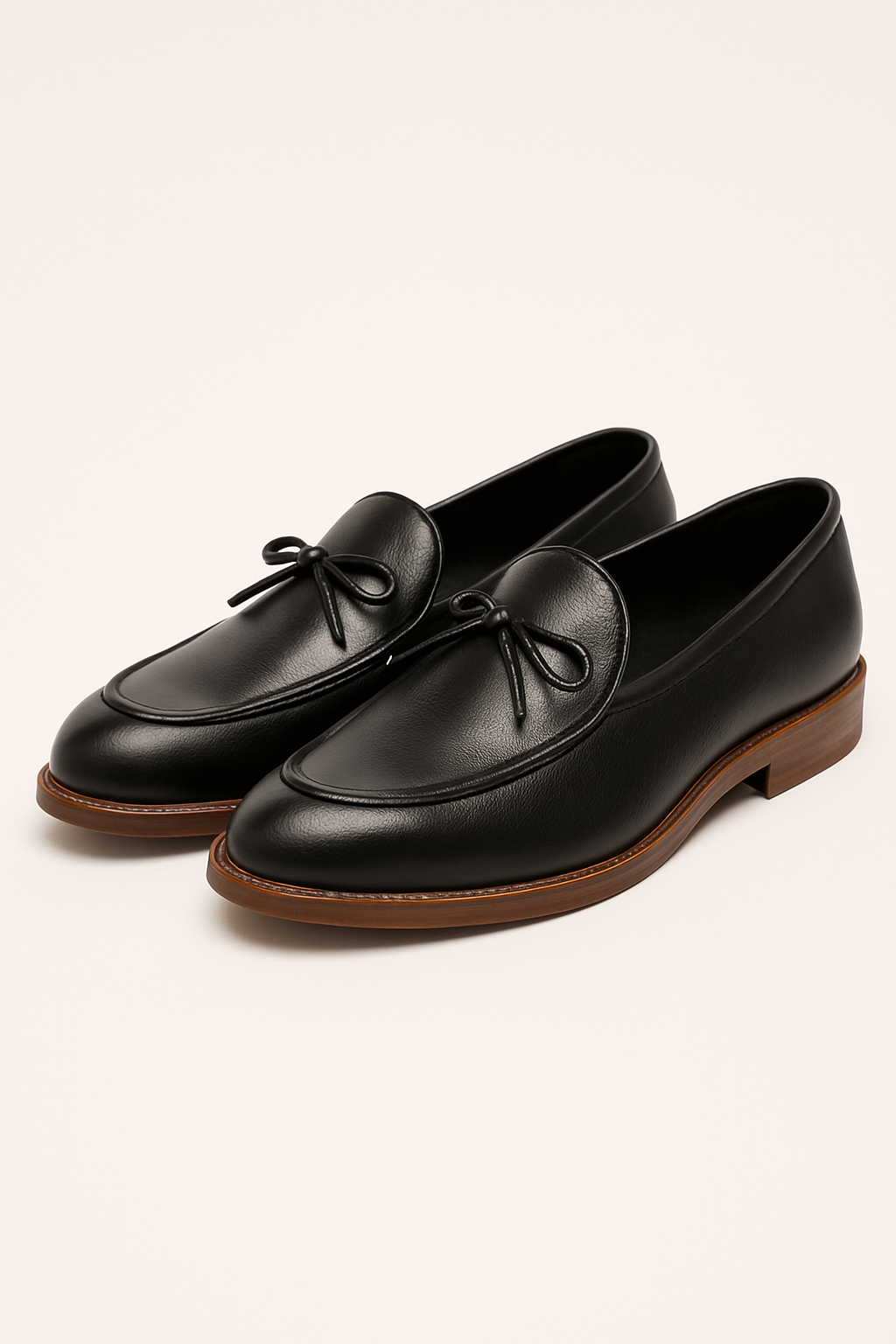 Classic Leather Loafers for Women | Elegant PU with Bow Detail and Slip-Resistant Sole 3