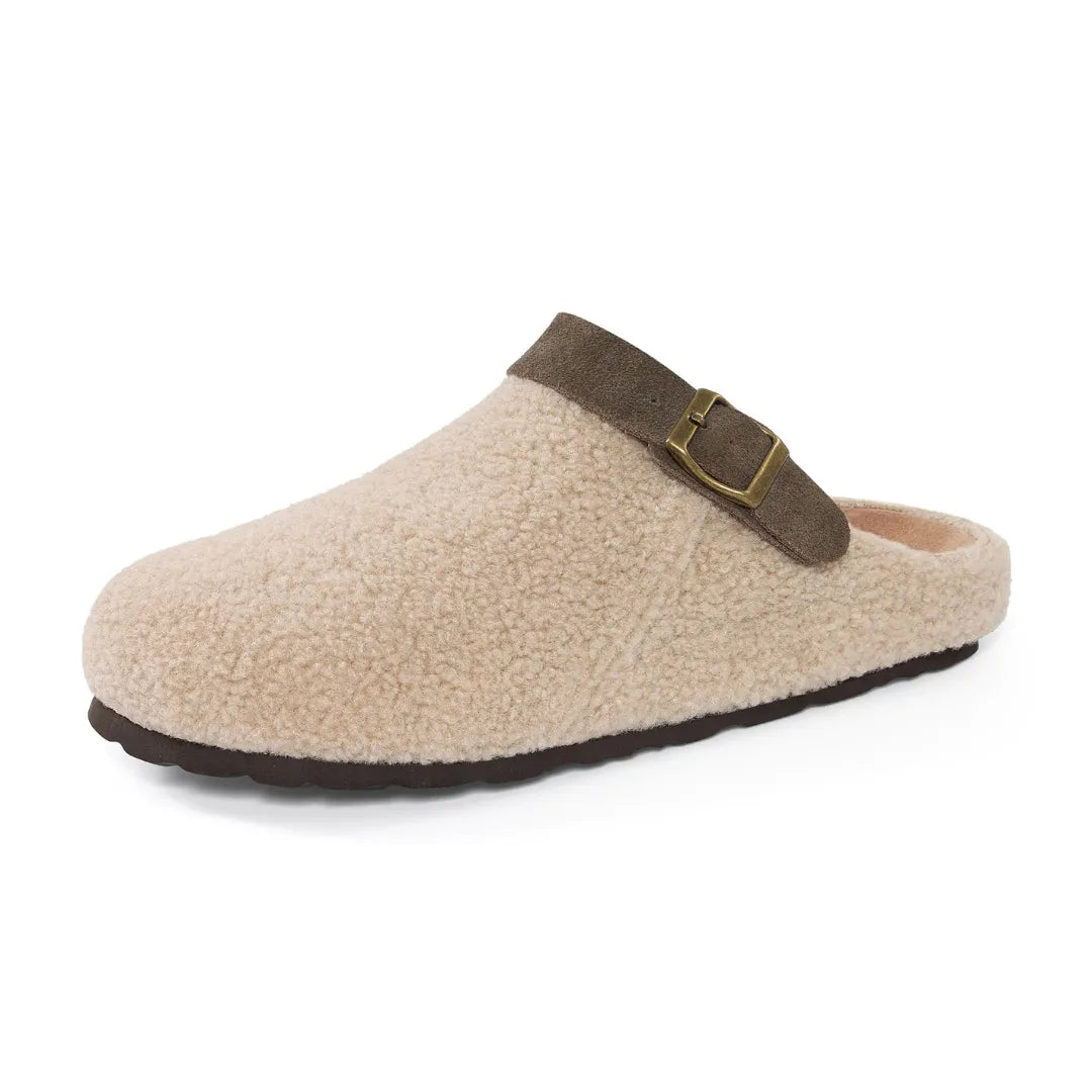 Cozy Women's Slippers | Adjustable Fur Upper with Lightweight Cork Sole 9