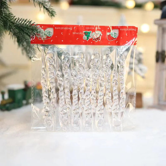 Crystal Icicle Ornaments | Sparkling Decor for Festive Atmosphere 0