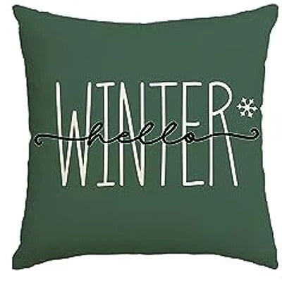 Cushion Cover | Festive Green Design with Christmas Print 45x45 cm 0