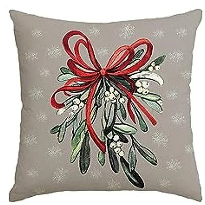 Cushion Cover | Festive Green Design with Christmas Print 45x45 cm 4