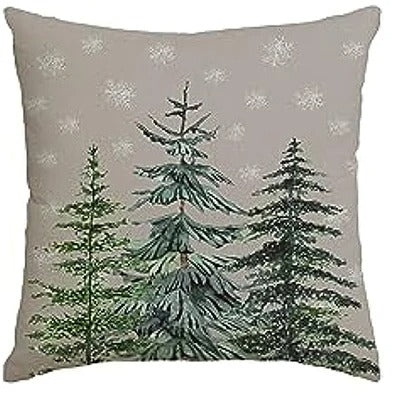 Cushion Cover | Festive Green Design with Christmas Print 45x45 cm 5