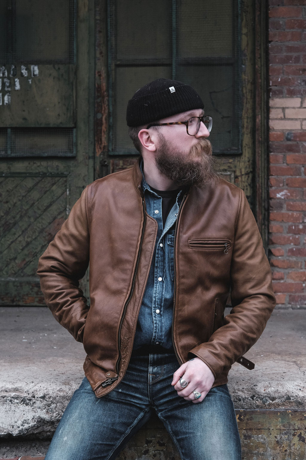 Schott x Ball and Buck Perfecto läderjacka