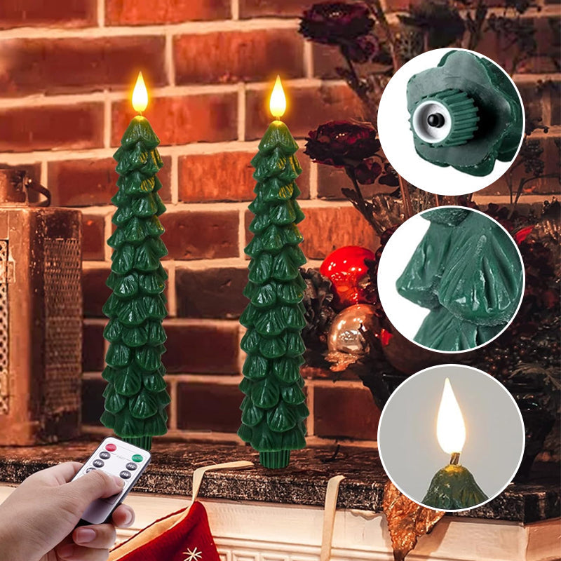 Decorative LED Christmas Tree Candles | Flameless with Timer Function 3