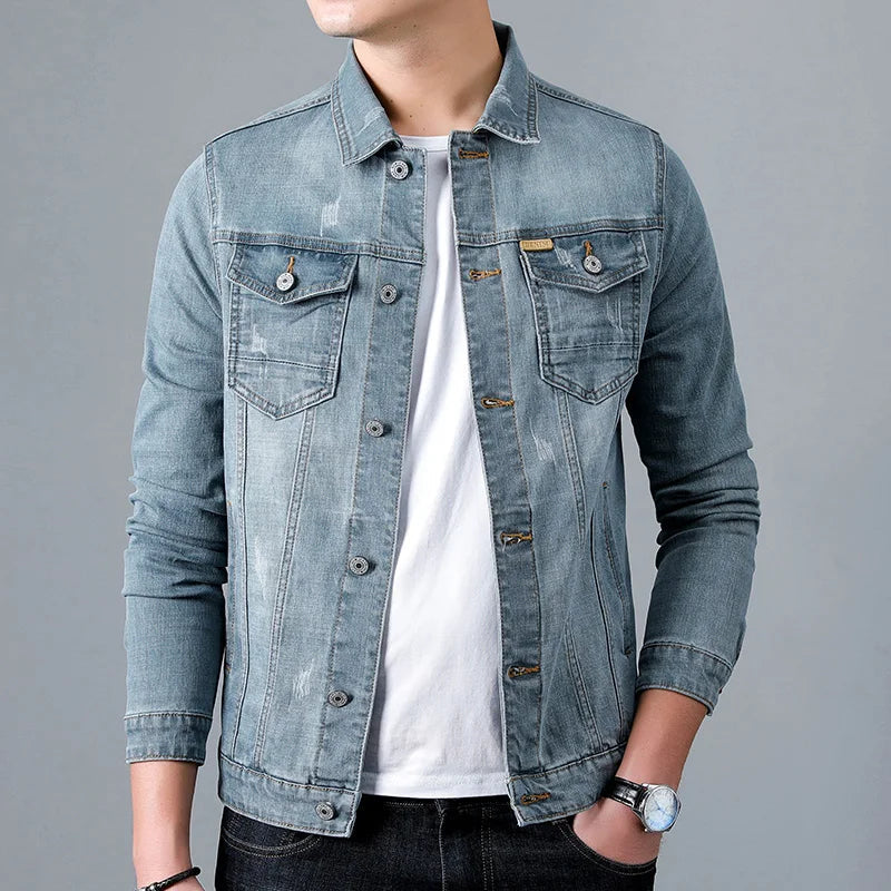 Denim Jacket | Classic Retro Style with Double Chest Pockets 3