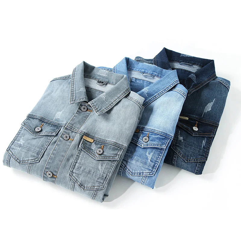 Denim Jacket | Classic Retro Style with Double Chest Pockets 5