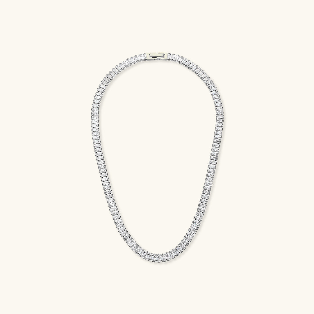Diamond Simulant Necklace | 18K Gold Plated, Hypoallergenic & Durable 6