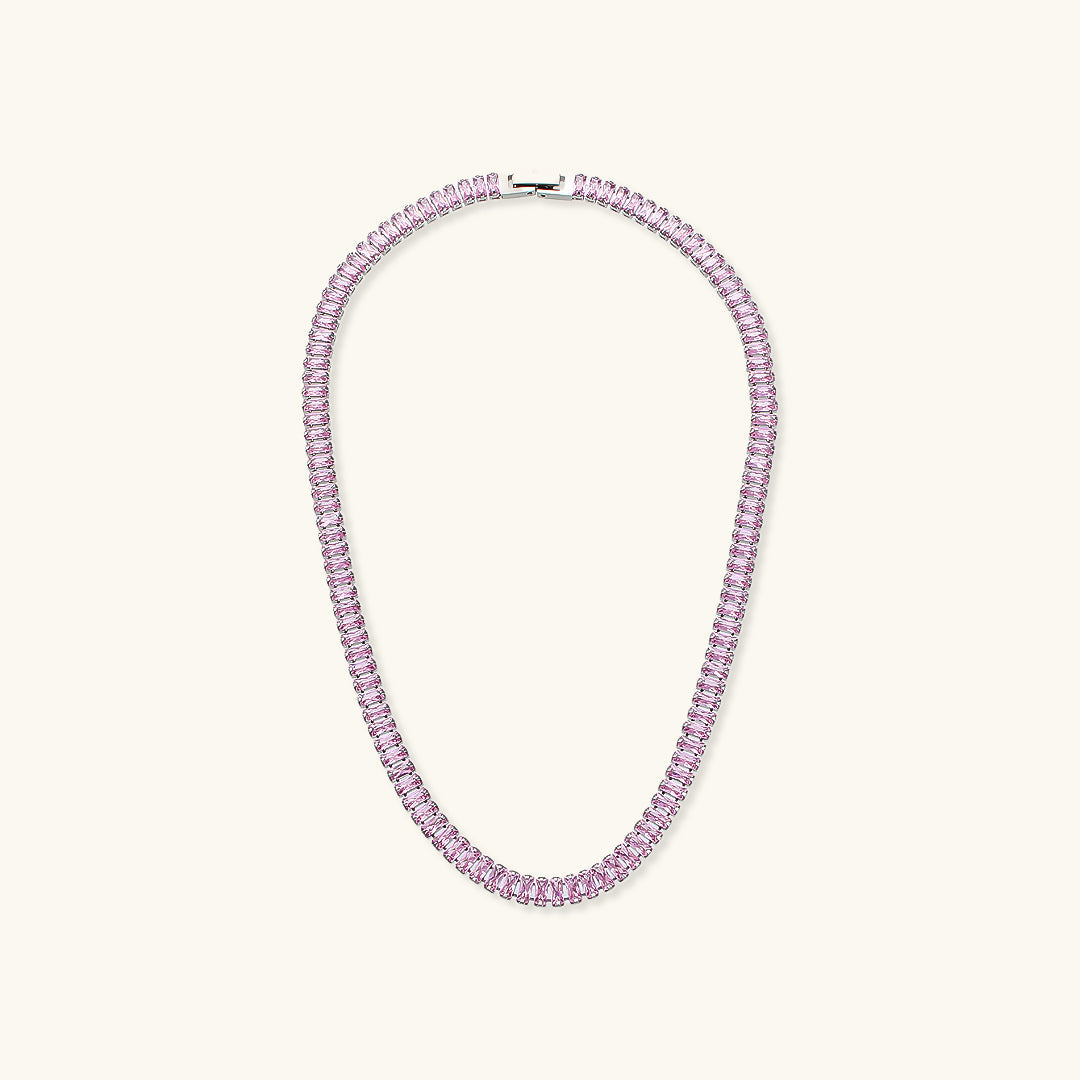 Diamond Simulant Necklace | 18K Gold Plated, Hypoallergenic & Durable 8