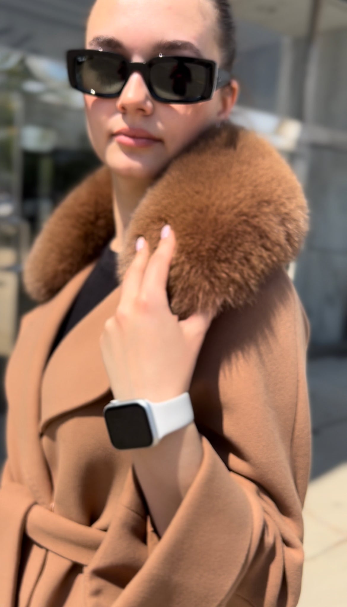 Manteau en laine cachemire sur mesure véritable Polar Fox