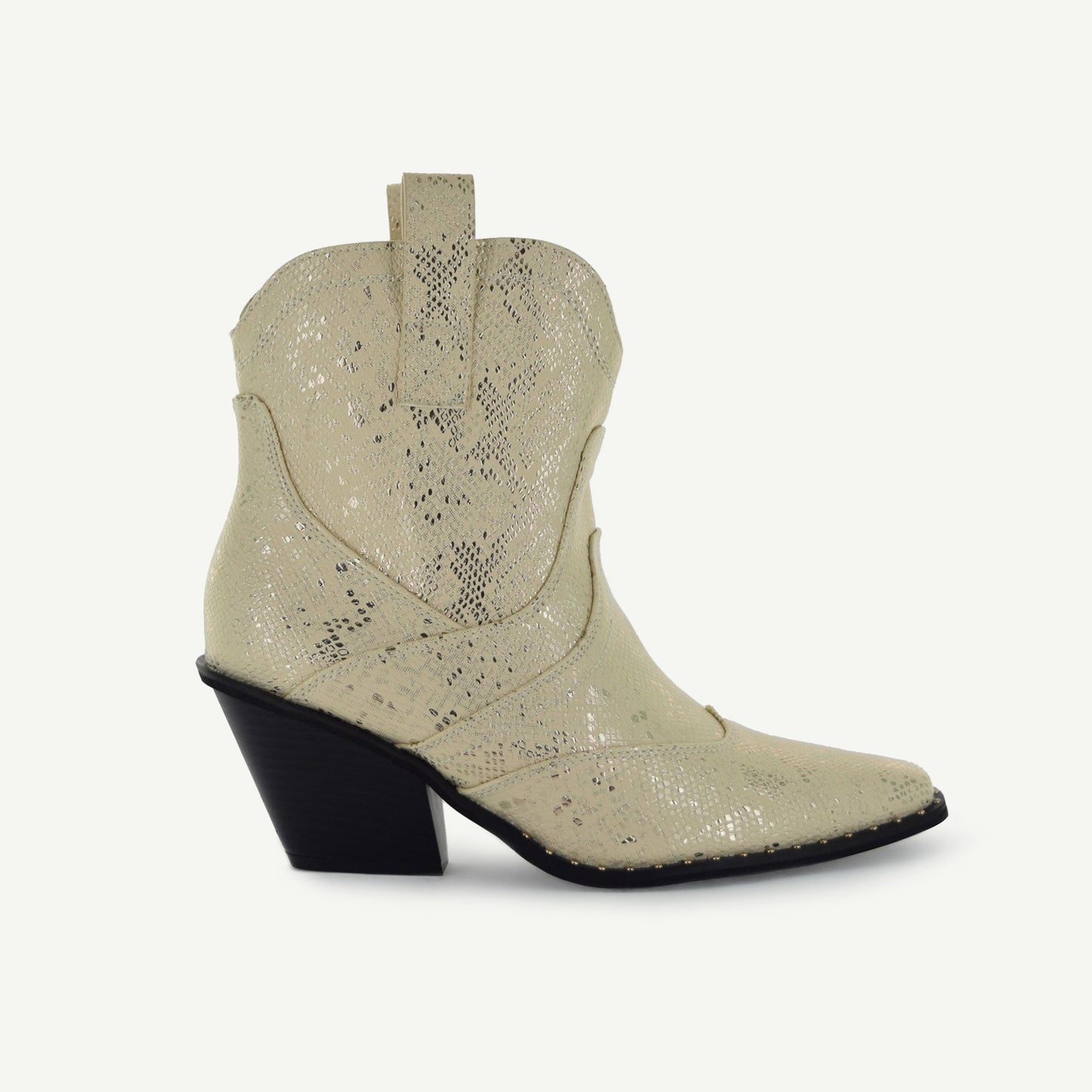 ISABEL: VÄSTERN BOOTIE - OFF-WHITE ORM