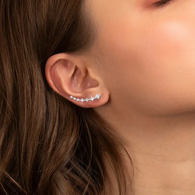 Ear Climber Earrings | Hypoallergenic S925 Sterling Silver with Elegant Design 2