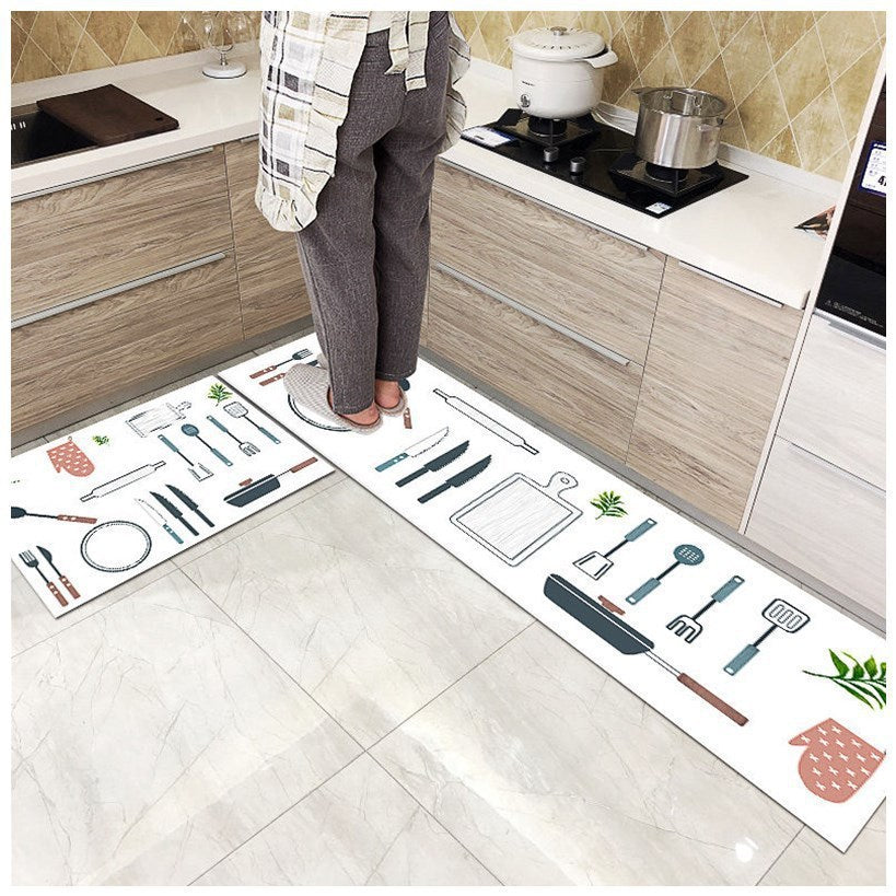 Elegant Hand-Woven Floor Mats | Oil-Proof Design for Kitchen & Bathroom 2
