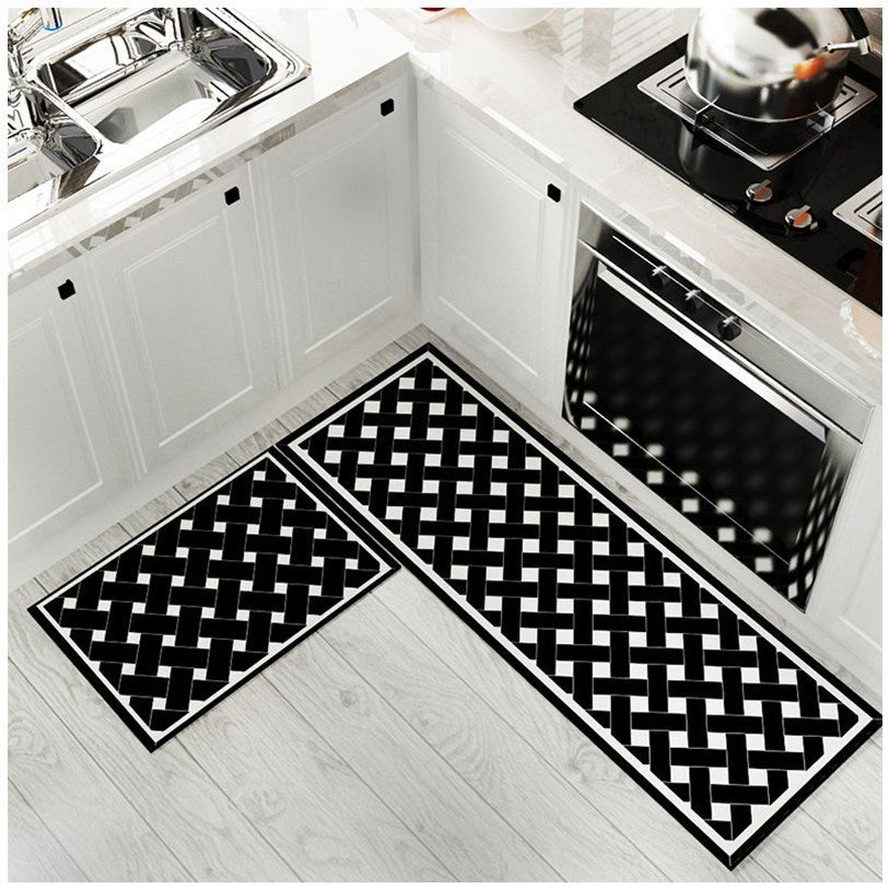 Elegant Hand-Woven Floor Mats | Oil-Proof Design for Kitchen & Bathroom 5