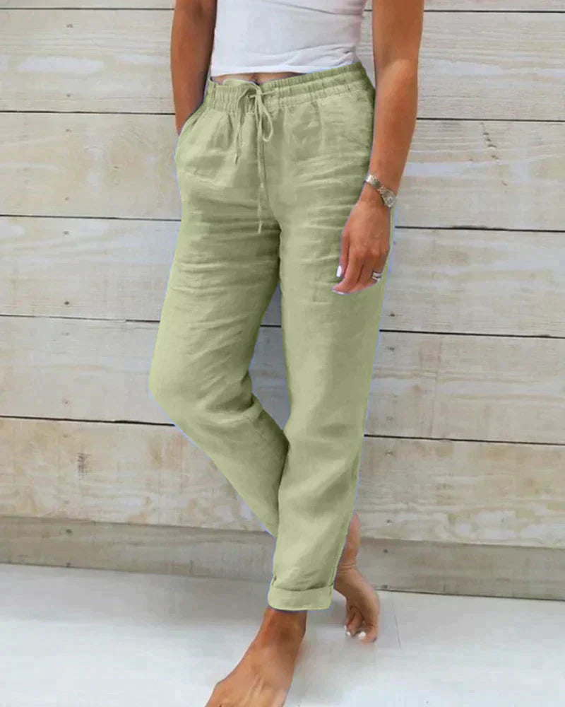 Elegant Urban | Slim Fit Women's Linen Pants - Lightweight & Sustainable 1