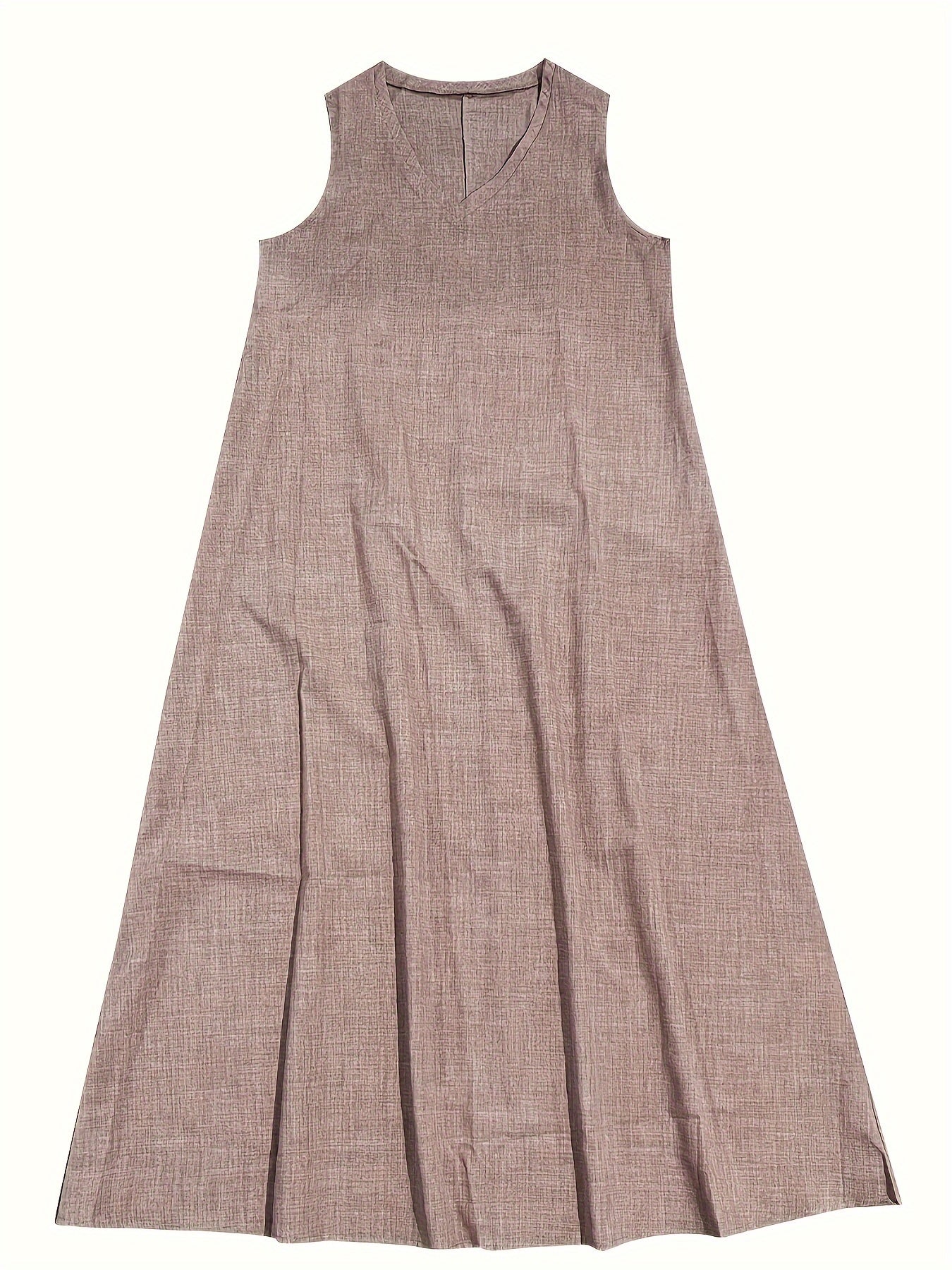 Elegant Women's V-Neck Maxi Dress | Soft Linen-Blend Summer Dress 5