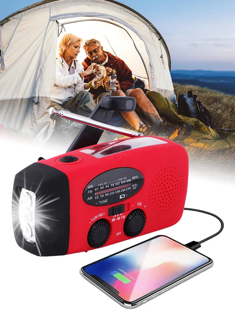 Emergency Weather Radio | Hand Crank, Flashlight, Power Bank 2