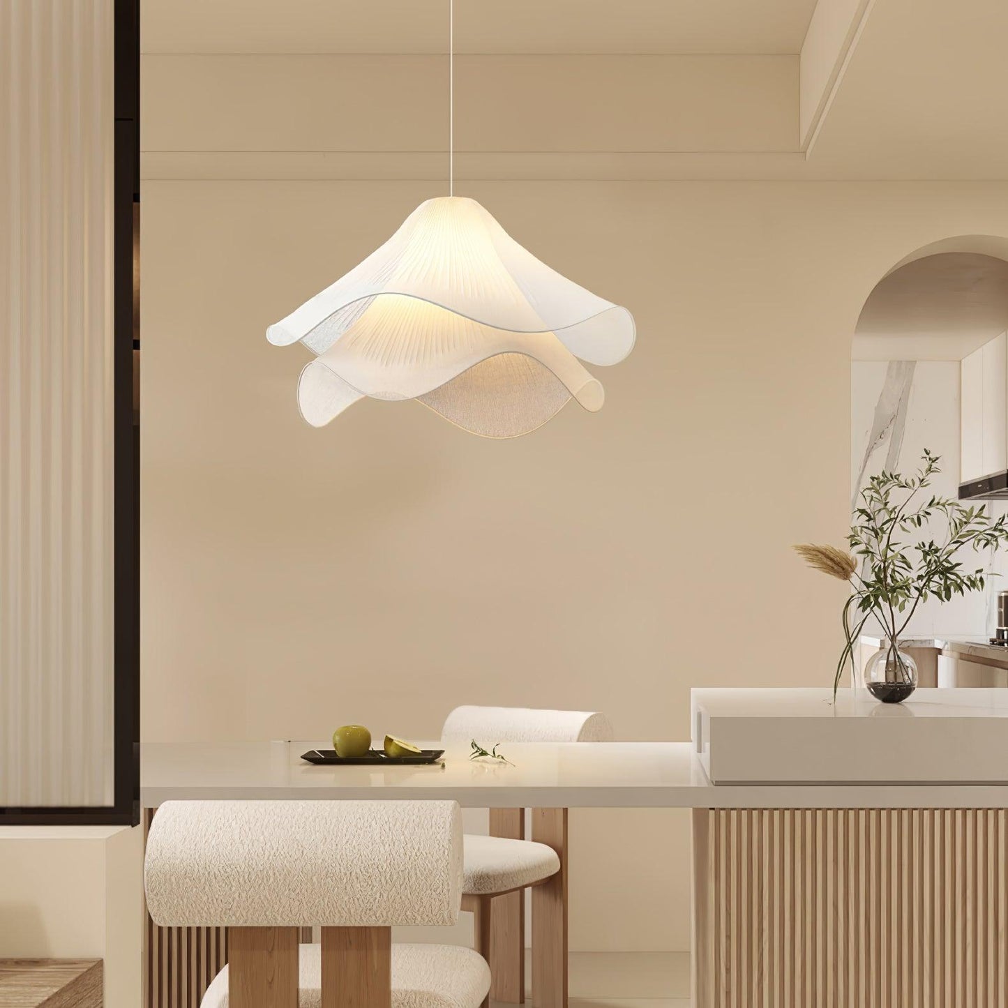 Ethereal Bloom Pendant Light | Elegant Fabric Design for Kitchen Pendant Lighting 5