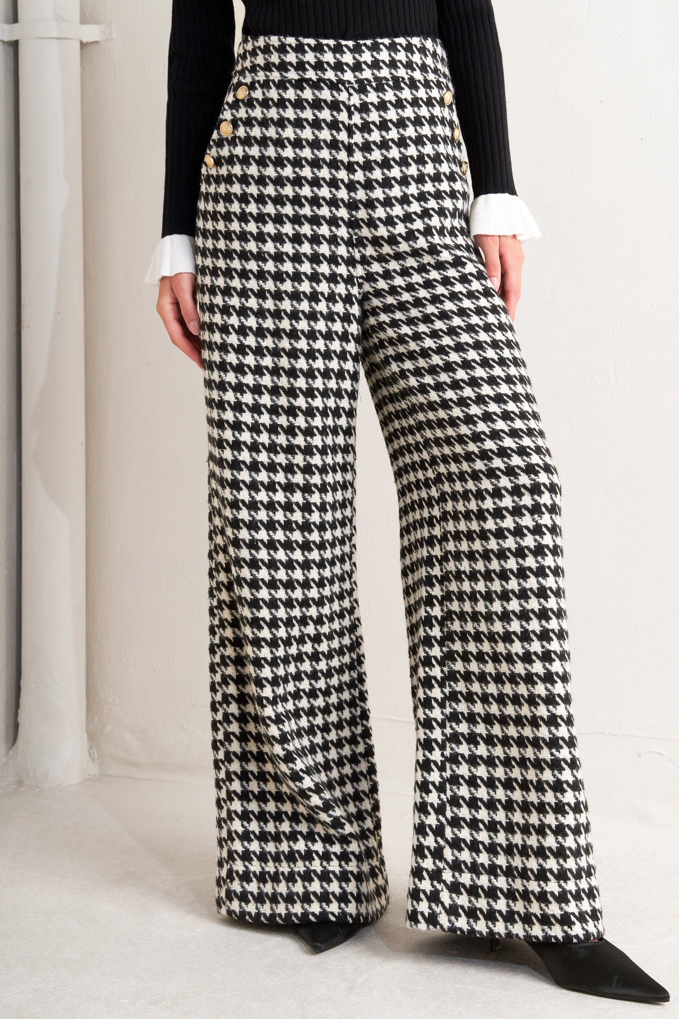 METRO ICON VEVDE HOUNDSTOOTH-BUKSER