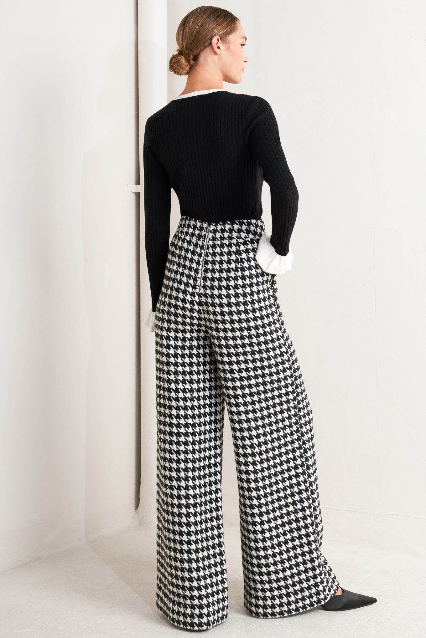 METRO ICON VEVDE HOUNDSTOOTH-BUKSER